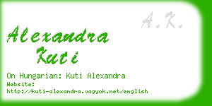 alexandra kuti business card